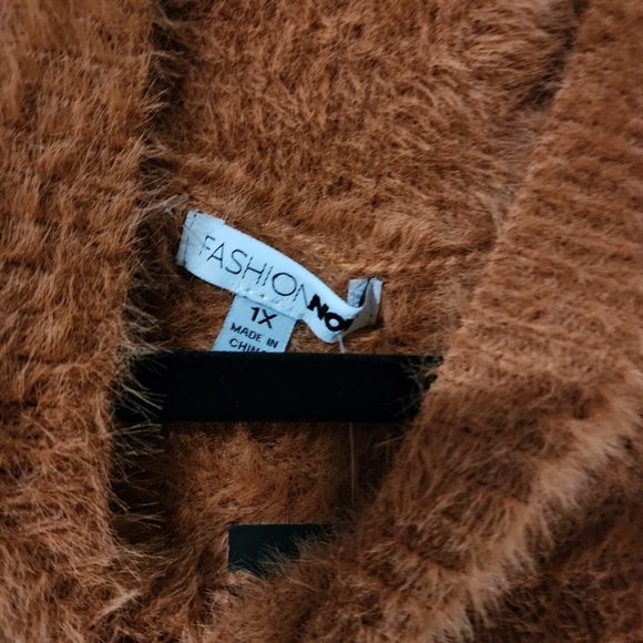 FASHION NOVA plus size sweater dress 1X fall fashion orange rust color curvy - Picture 6 of 8